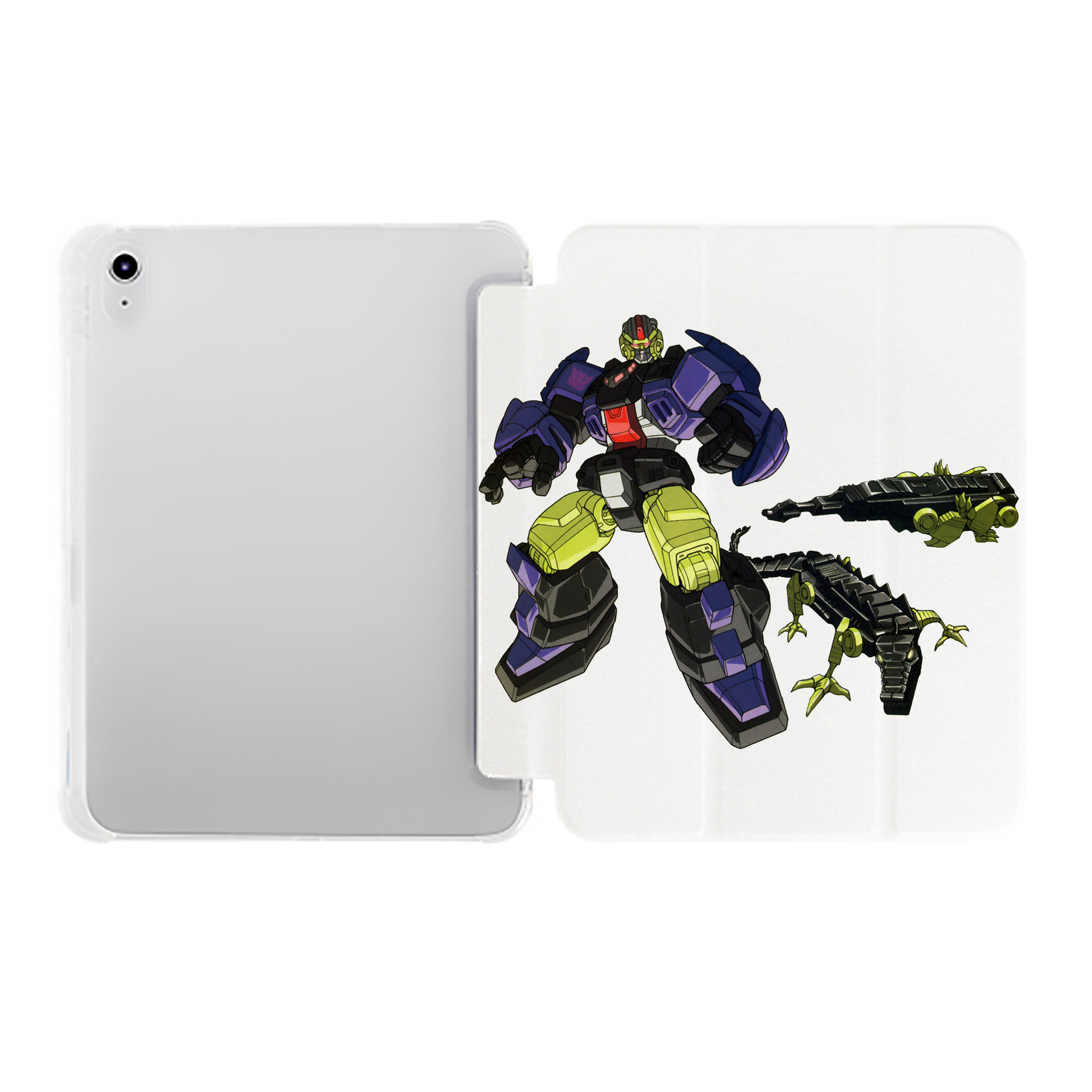 （画像用）  IPad ケース ペン収納付き 三つ折りスタンド PUレザー×シリコン 対応機種9.5/10.5/10.9インチ